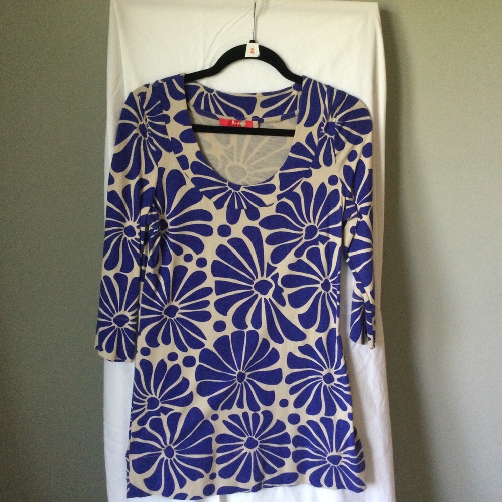 Boden - unique grey and blue tunic size 8